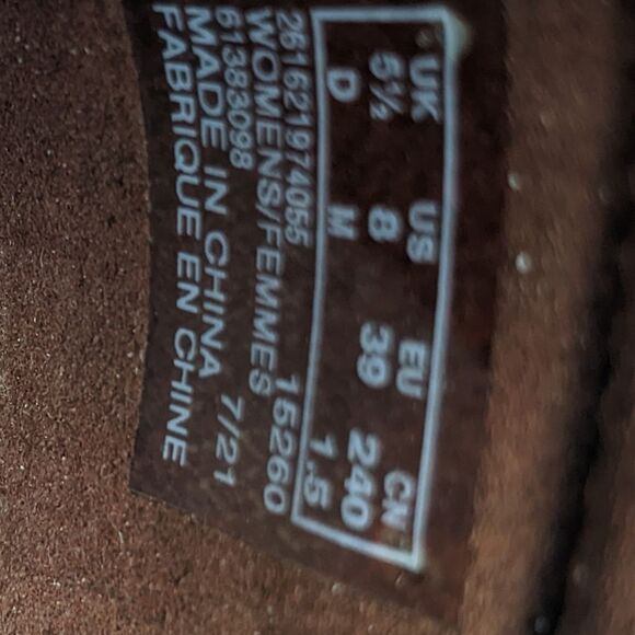 Clarks Cora Braid Shoe, dark tan leather, black sole, clean & great condition 8 - Picture 6 of 8